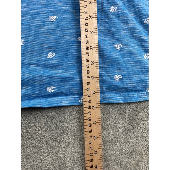 Coral Bay Women's Blue Fish Print Polo Shirt Size 1X Short Sleeve Collared - Picture 7 of 9